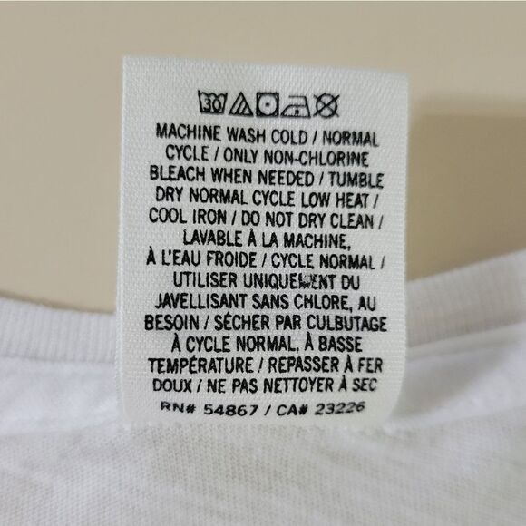 PINK Victoria's Secret White Crewneck Short Sleeve Tee Pink Chest Pocket - Picture 10 of 12